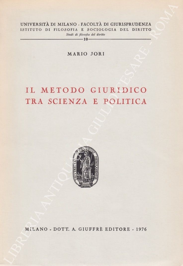 il metodo giuridico tra scienza e politica