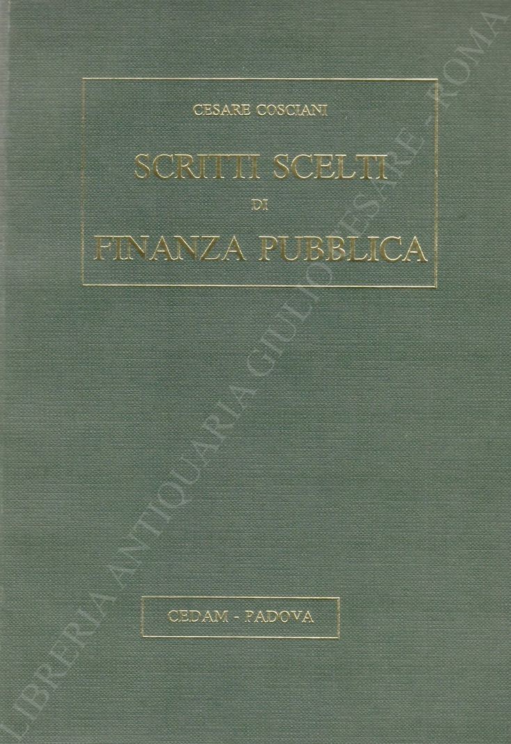 Scritti scelti di finanza pubblica