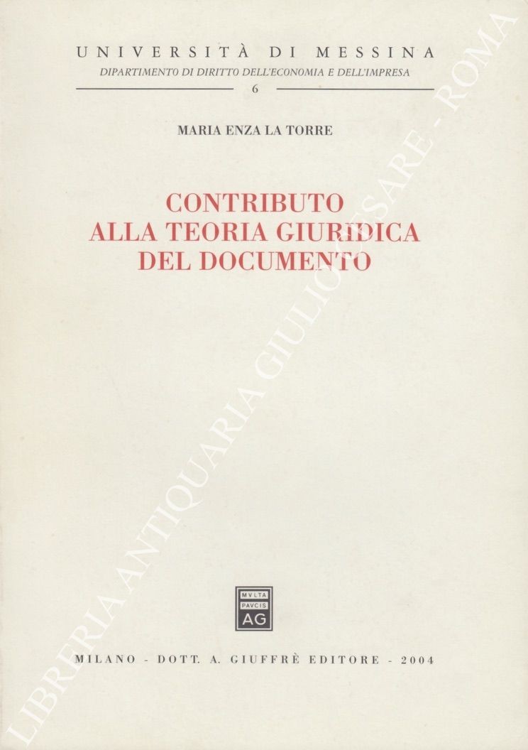 Contributo alla teoria giuridica del documento
