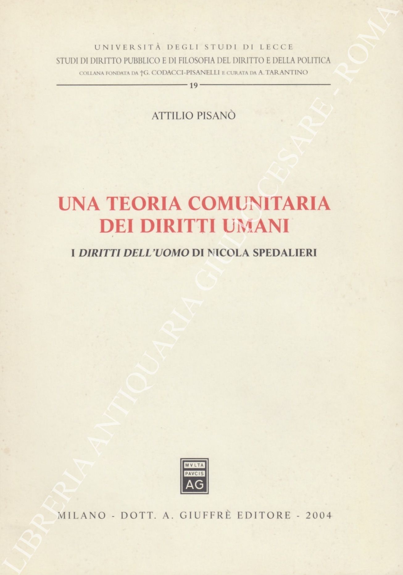 Una teoria comunitaria dei diritti umani