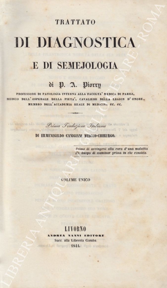 Trattato di diagnostica e di semejologia