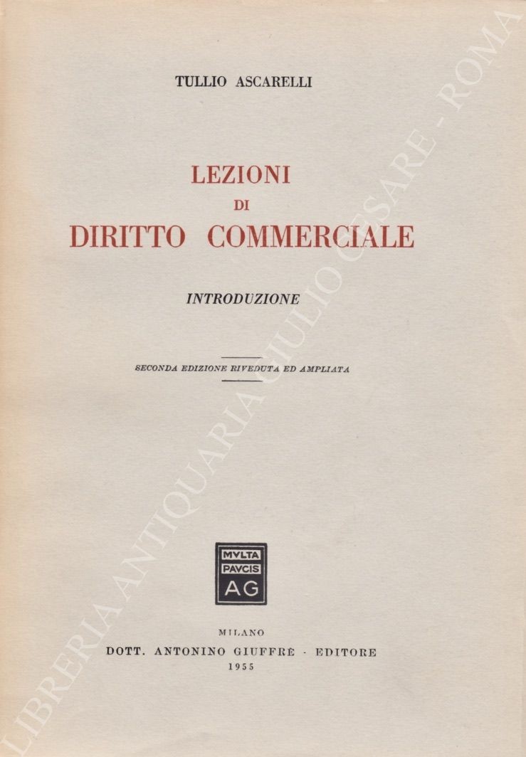 Lezioni di diritto commerciale. Introduzione