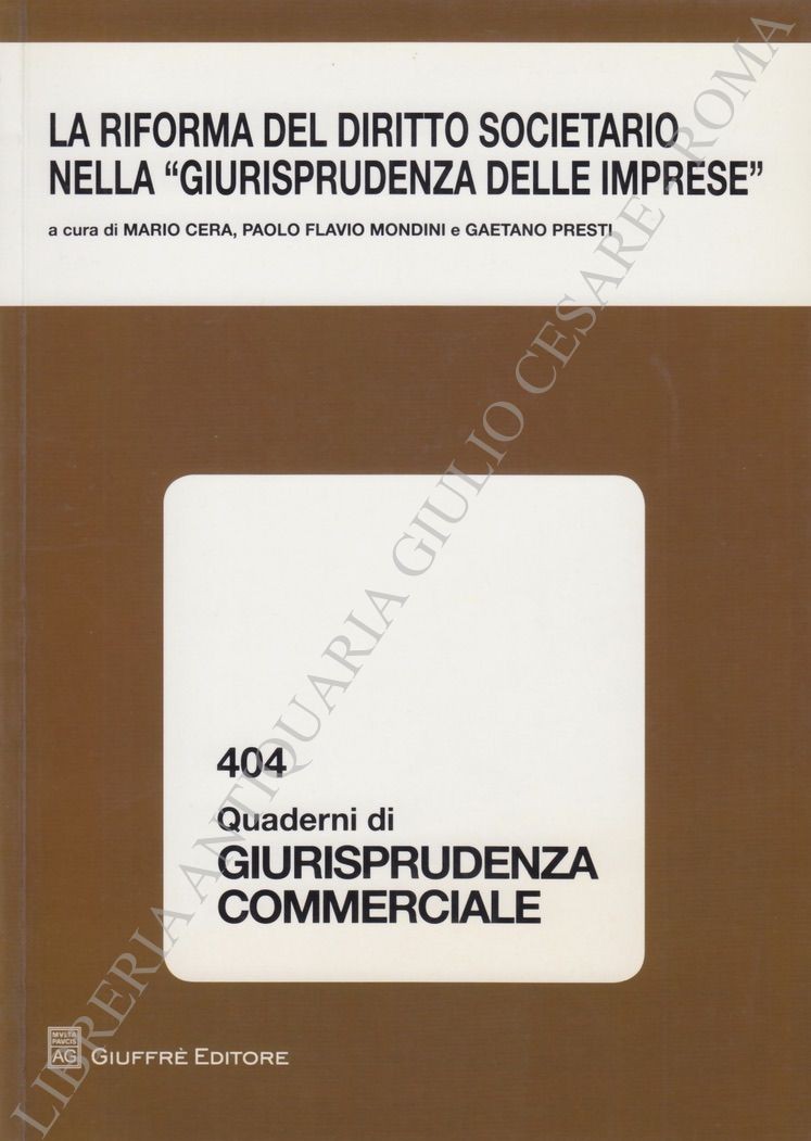 La riforma del diritto societario