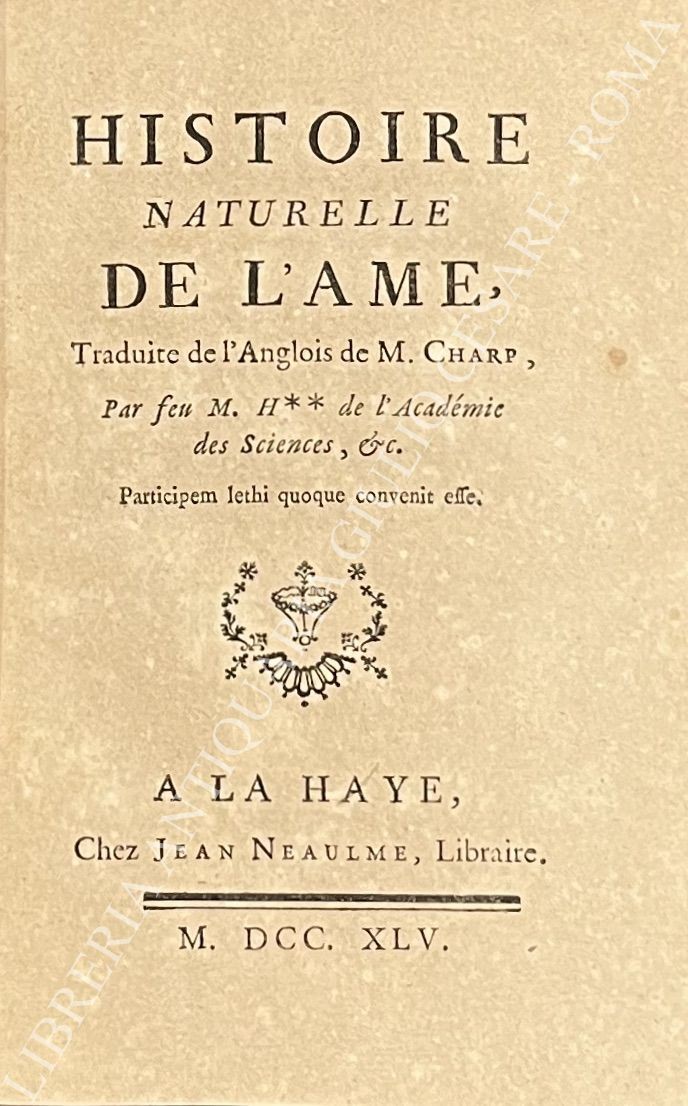 Histoire naturelle de l'Ame