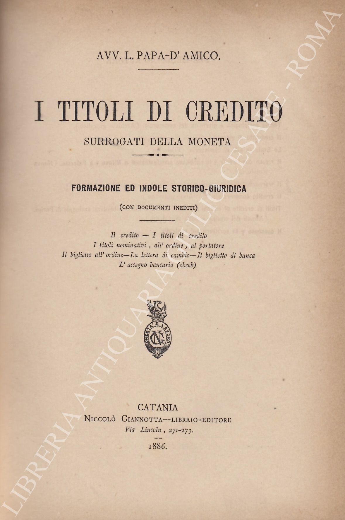 I titoli di credito surrogati della moneta