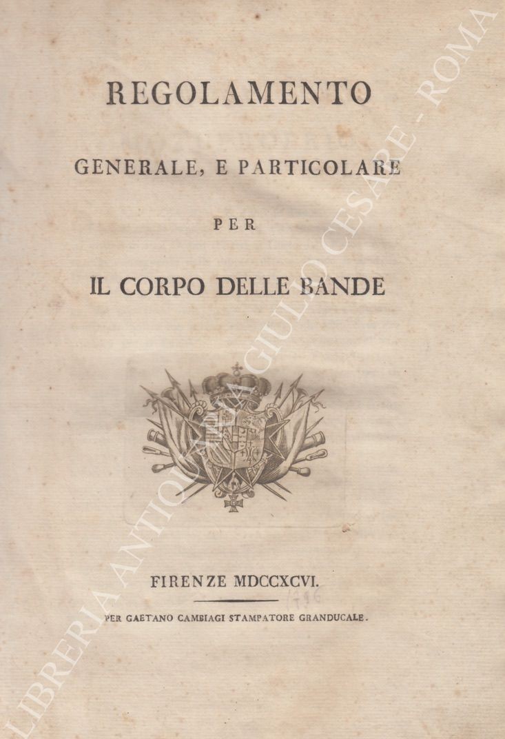 Regolamento generale, e particolare