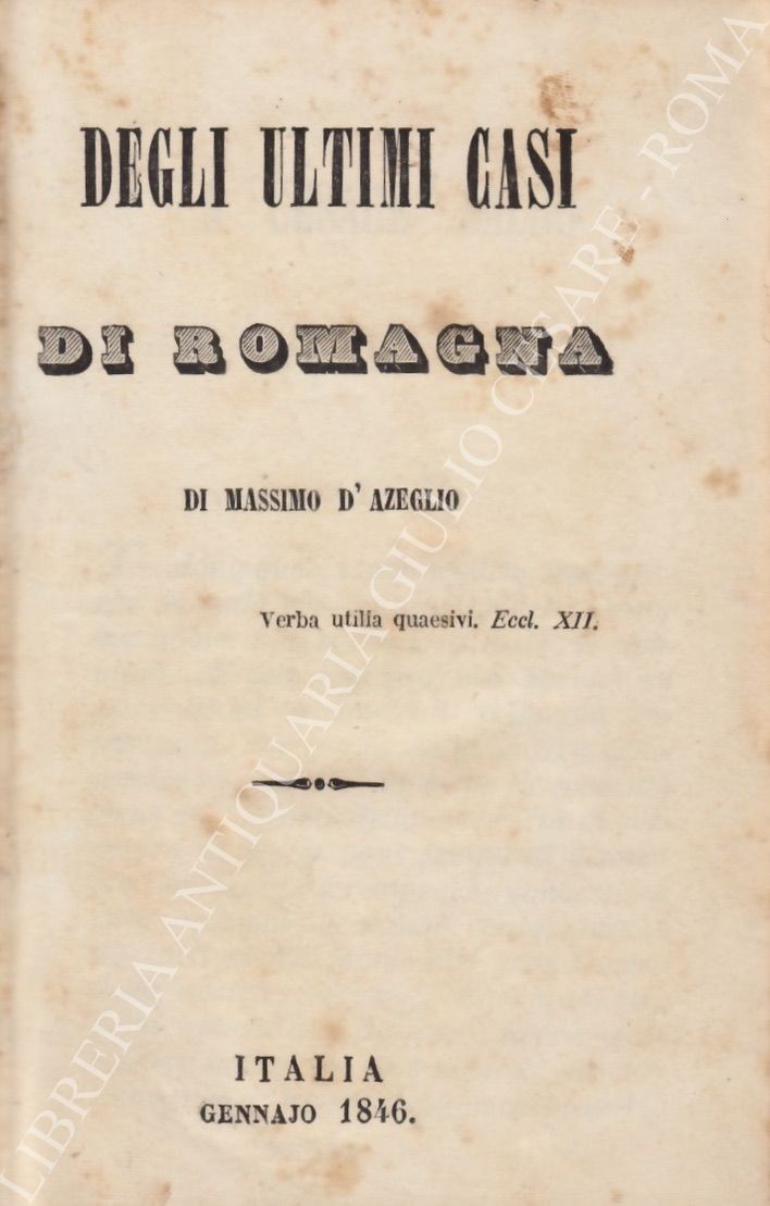 Degli ultimi casi di Romagna
