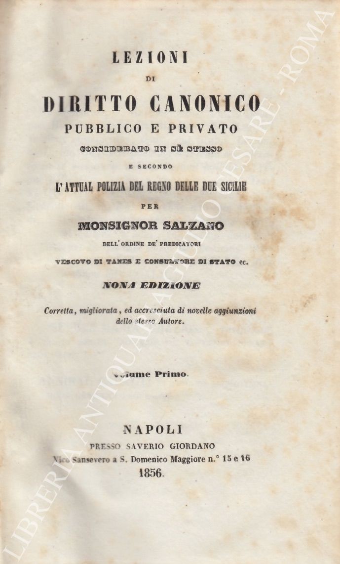 Lezioni di diritto canonico pubblico e privato