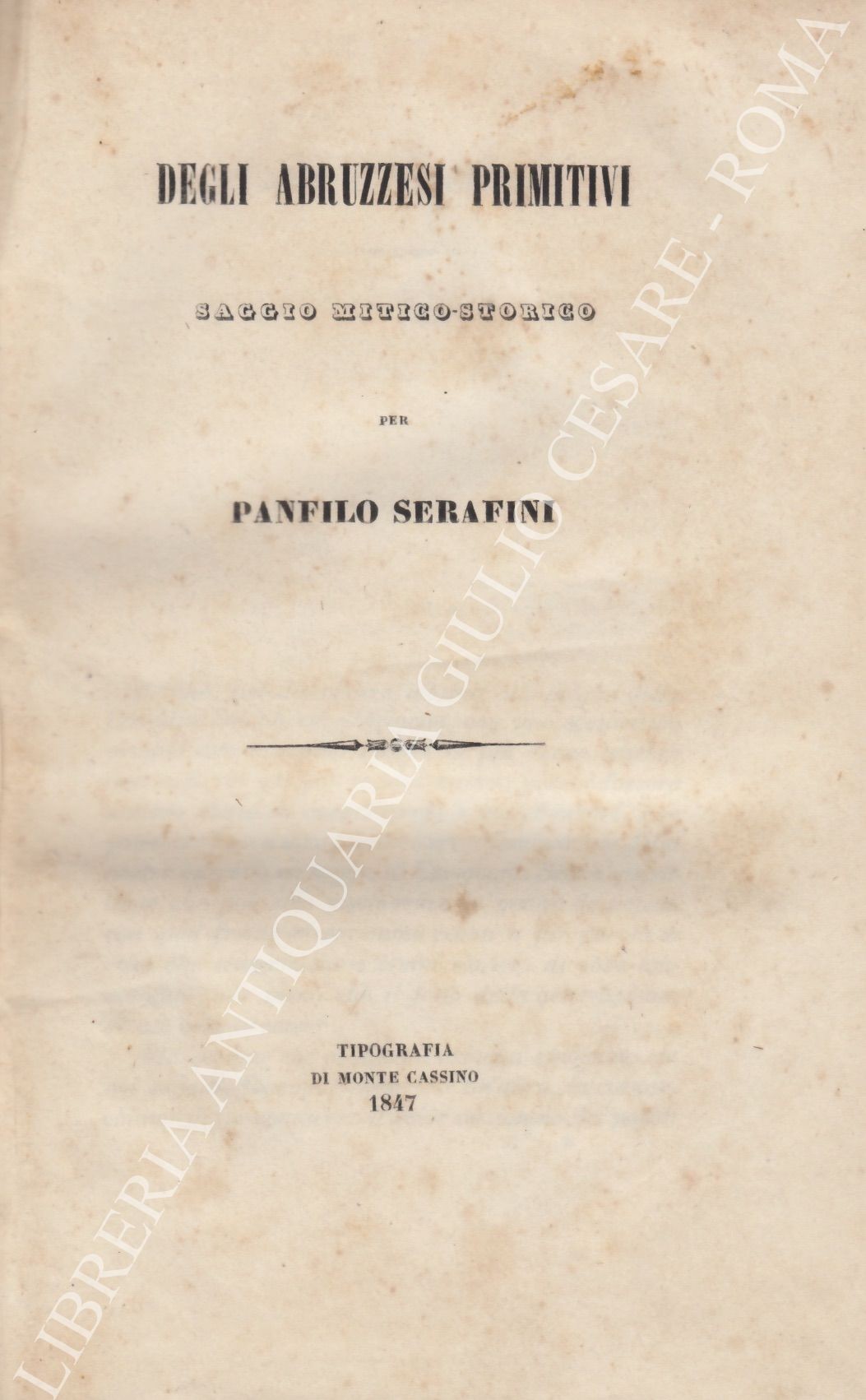 Degli abruzzesi primitivi