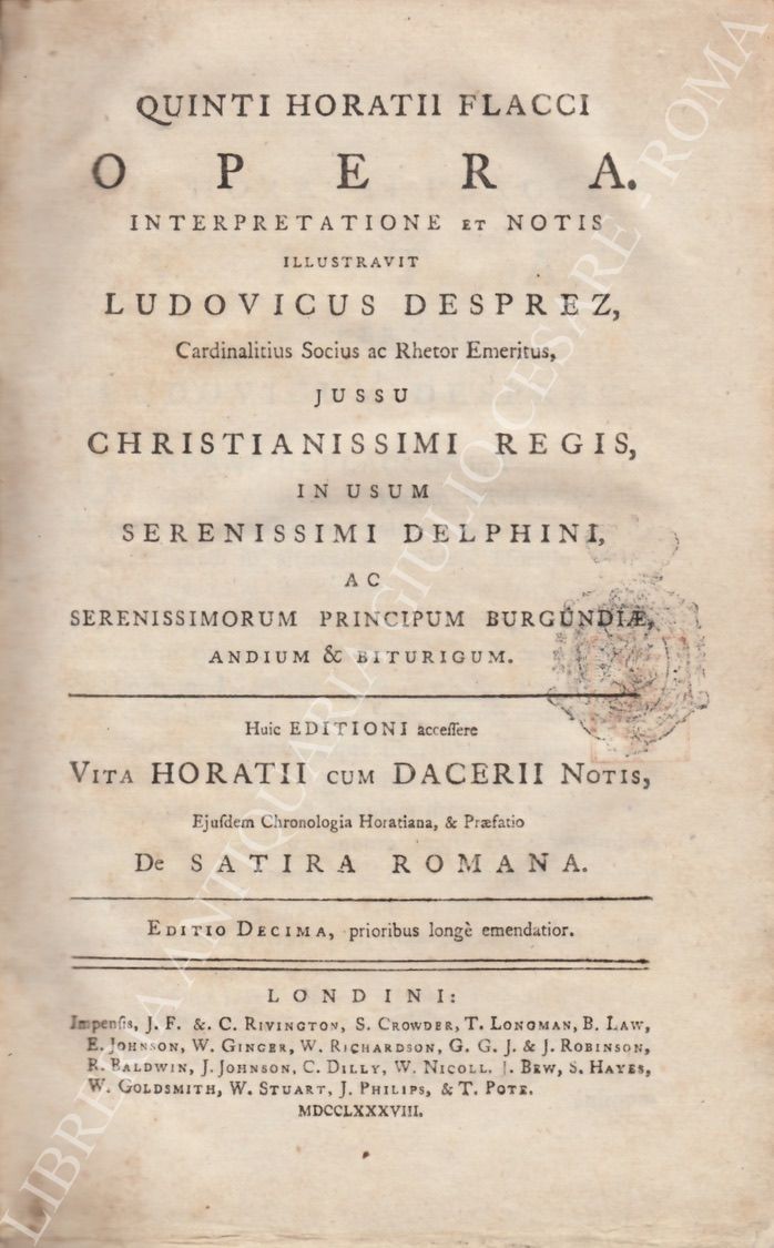 Quinti Horatii Flacci Opera