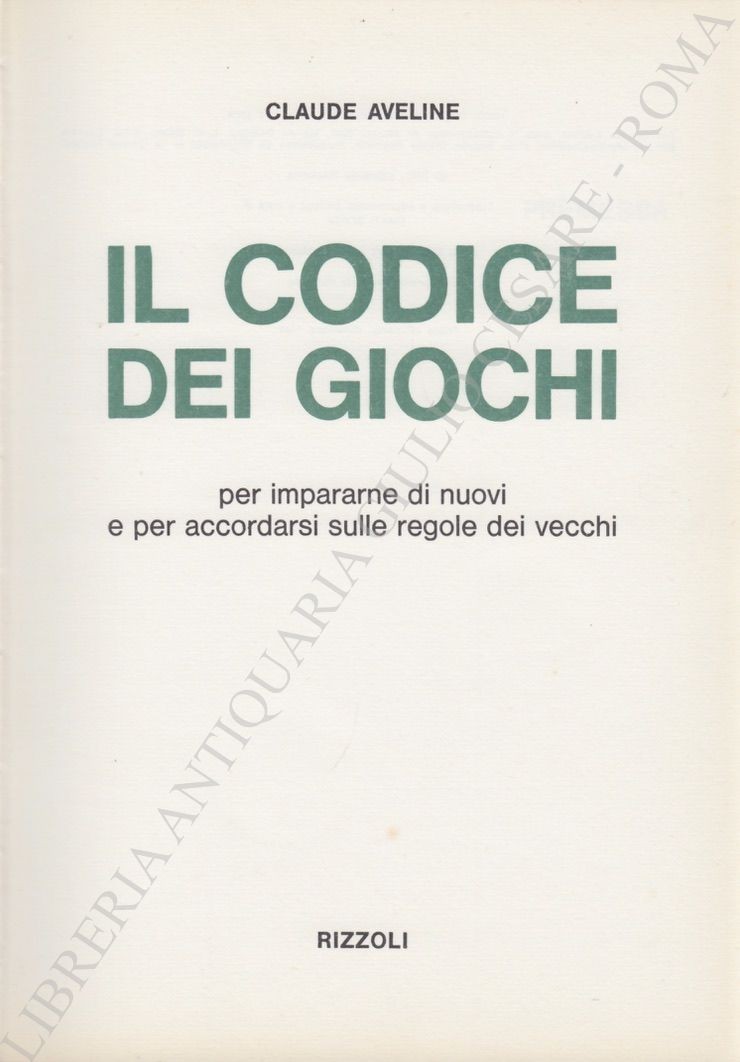 Il codice dei giochi