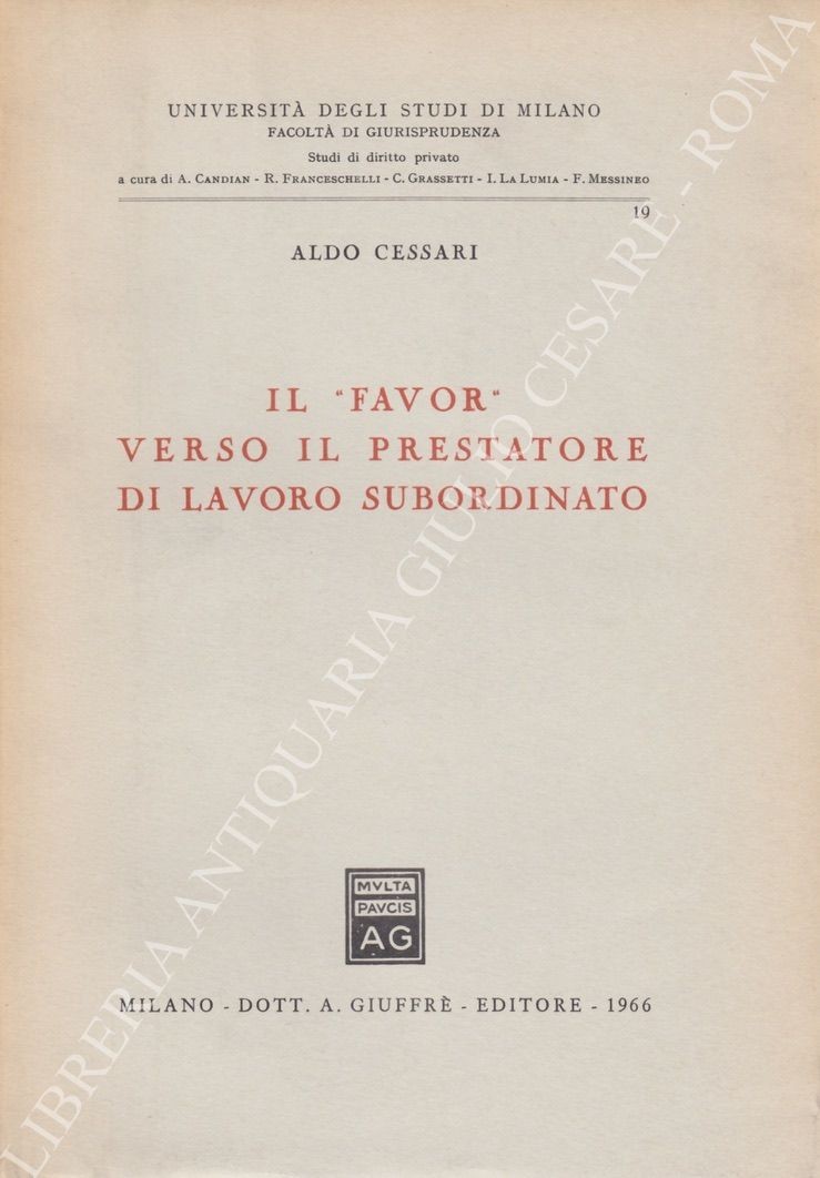 Il favor verso il prestatore di lavoro subordinato