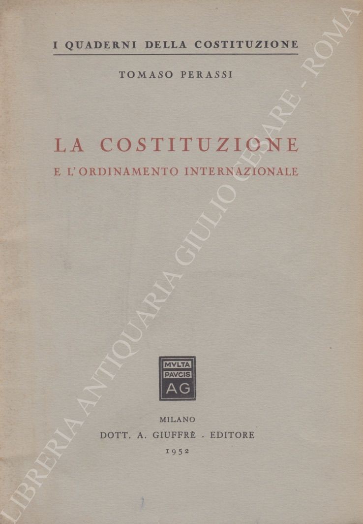 La Costituzione e l'ordinamento internazionale
