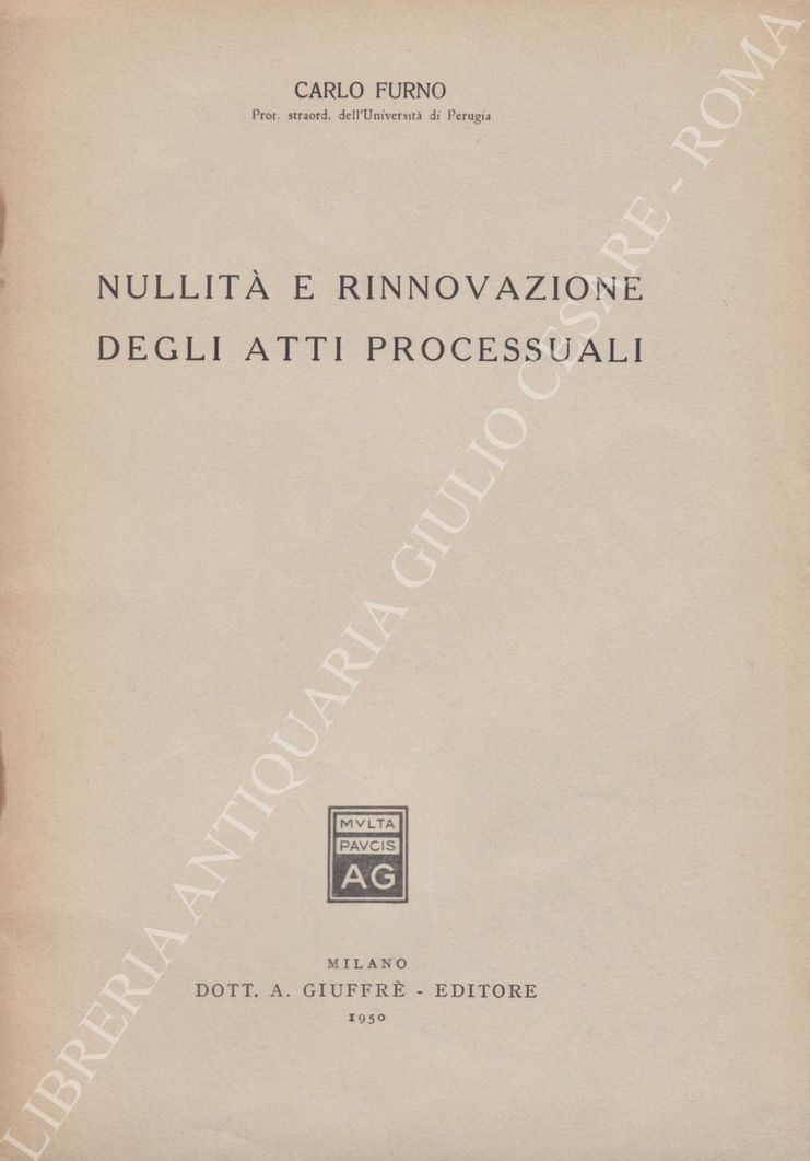 Nullità e rinnovazione degli atti processuali