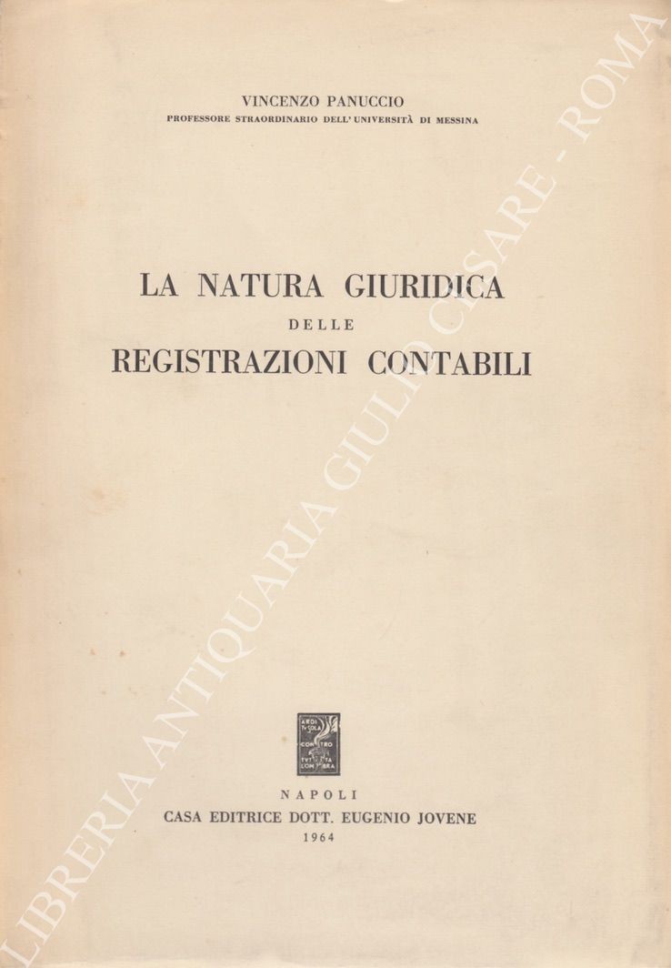 La natura giuridica delle registrazioni contabili
