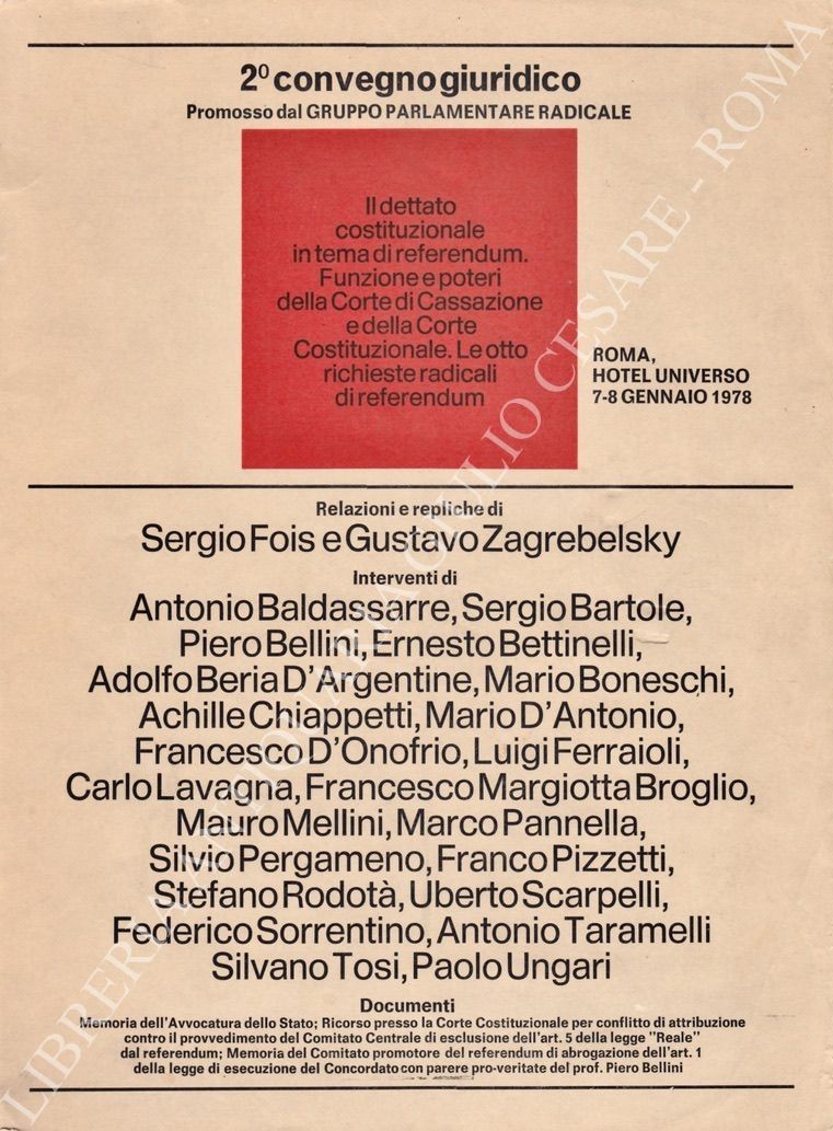 Secondo convegno giuridico