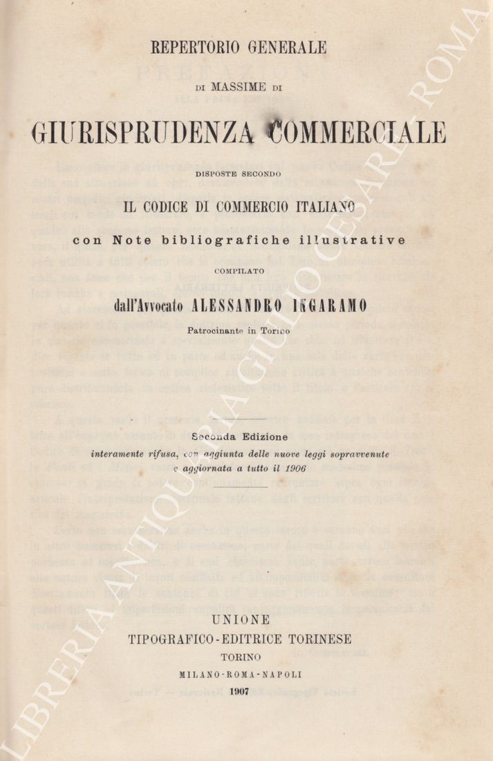 Repertorio generale di massime di giurisprudenza commerciale