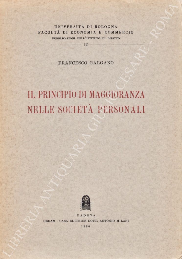Il principio di maggioranza nelle società personali