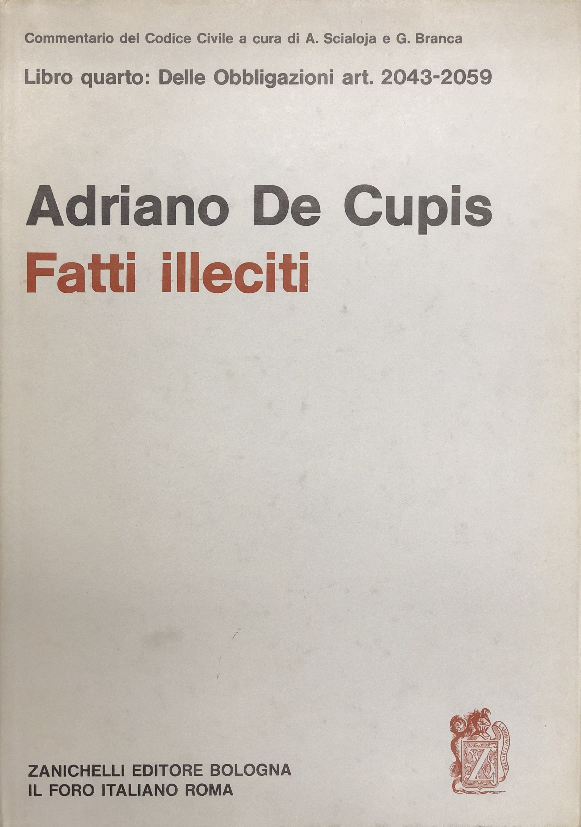 Dei fatti illeciti. Art. 2043-2059