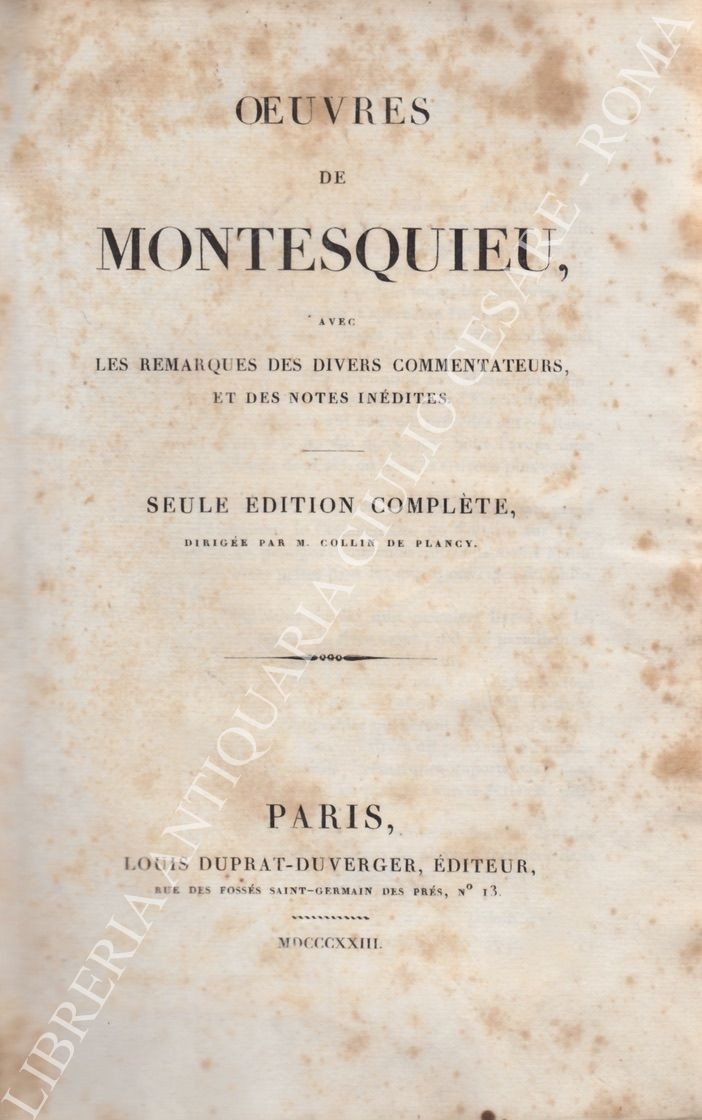 Oeuvres de Montesquieu