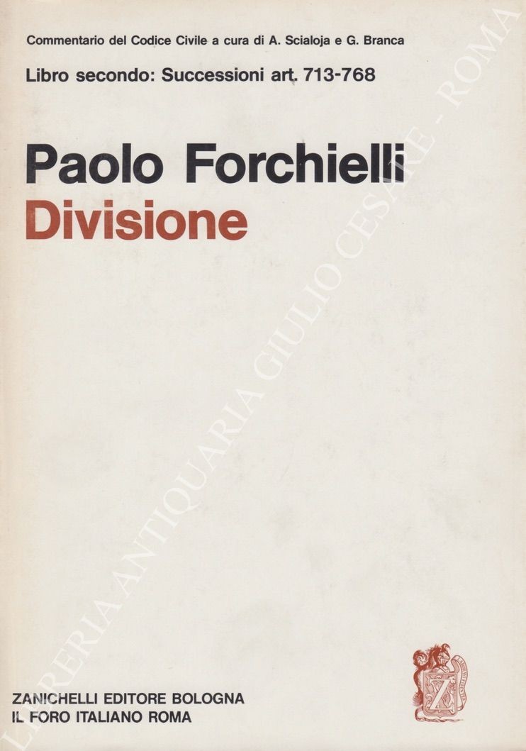 Della divisione. Art. 713-768