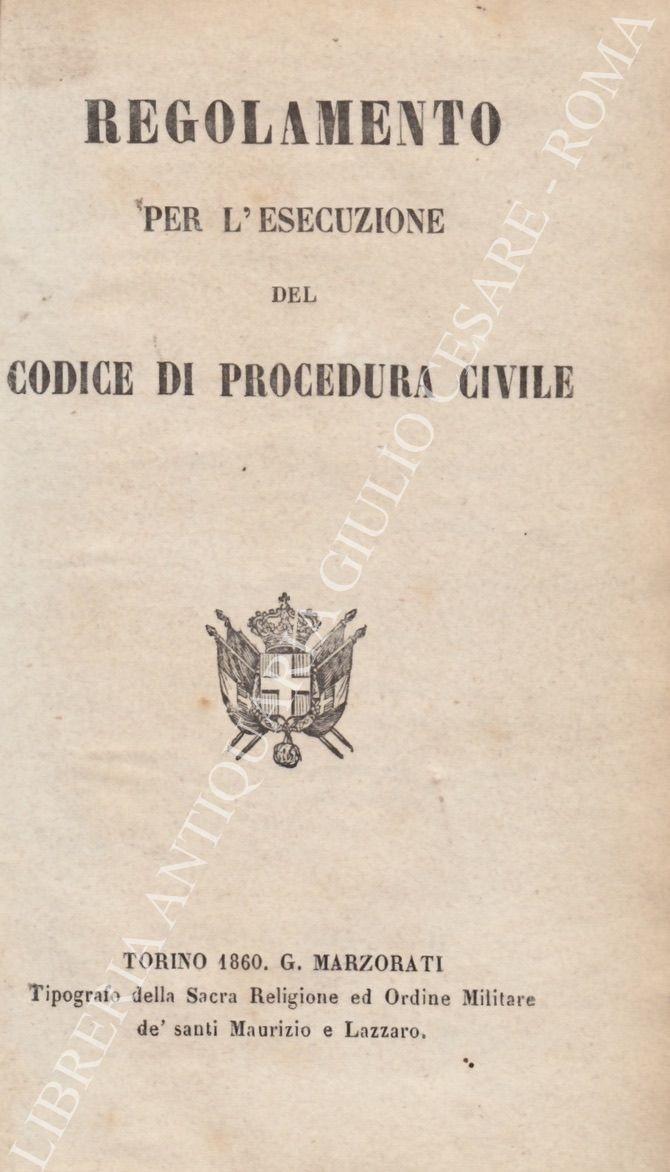 Regolamento per l'esecuzione del codice di procedura civile
