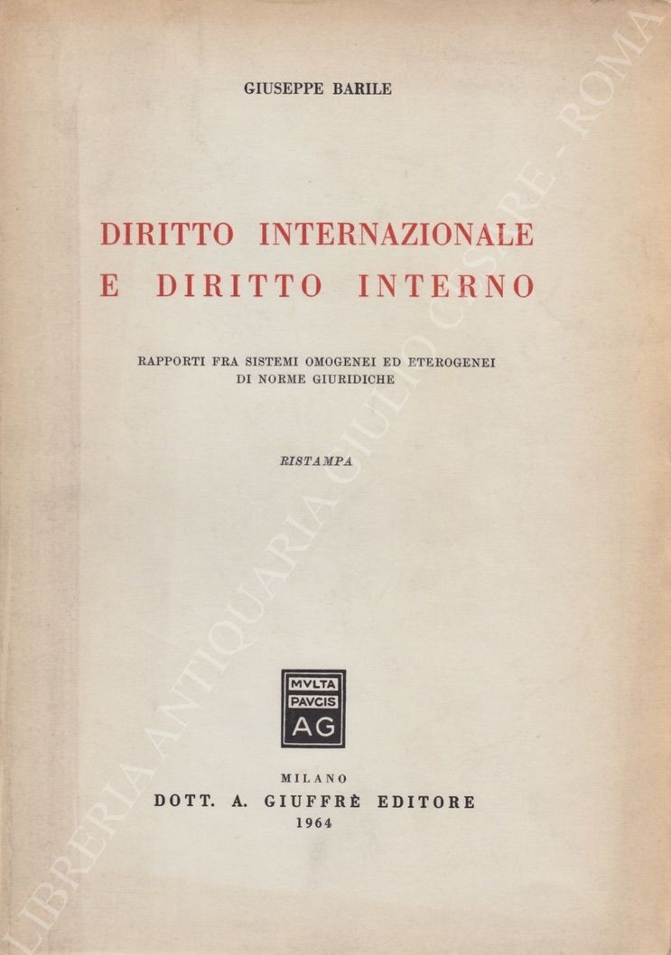 Diritto internazionale e diritto interno