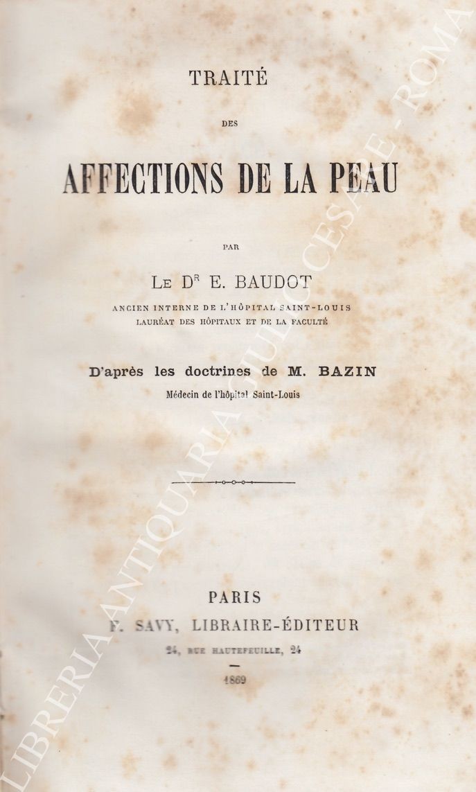 Traite des affections de la peau