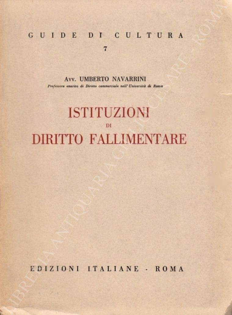 Istituzioni di diritto fallimentare