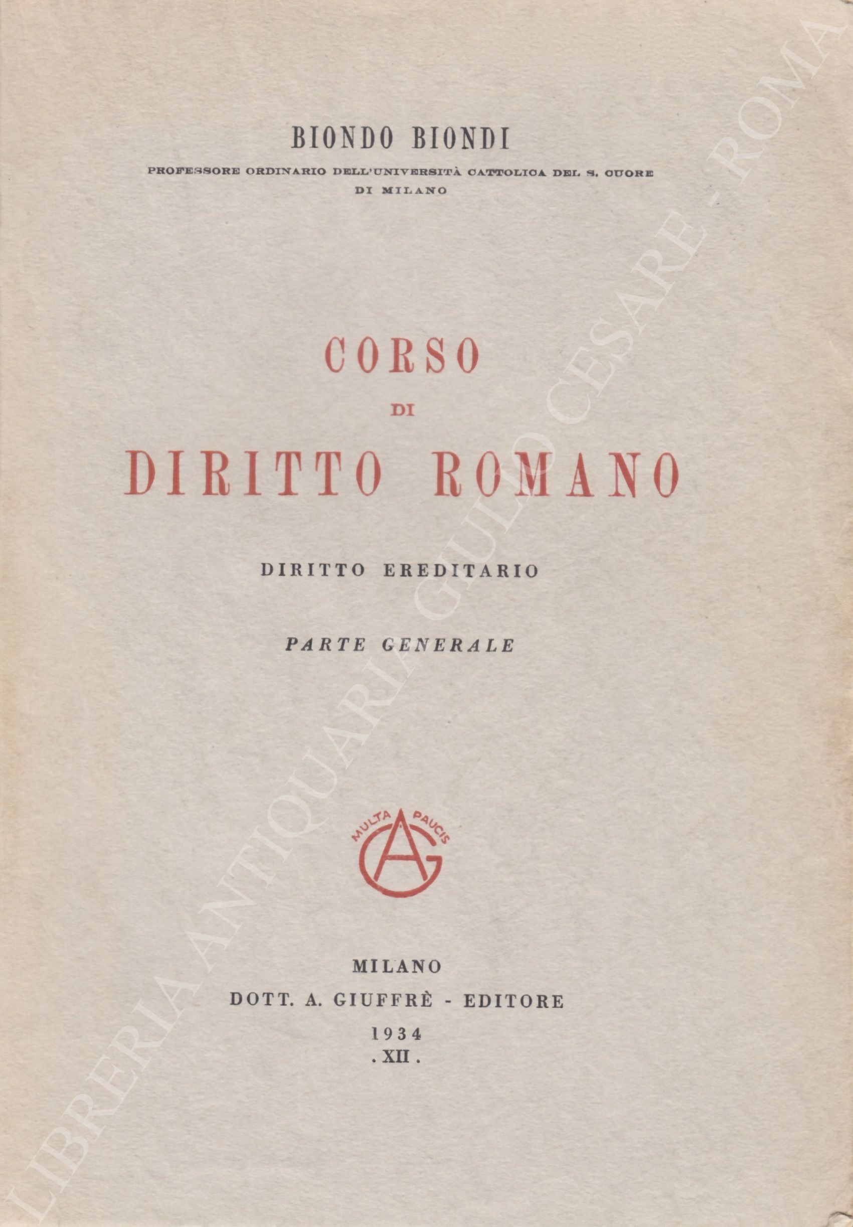 Corso di diritto romano