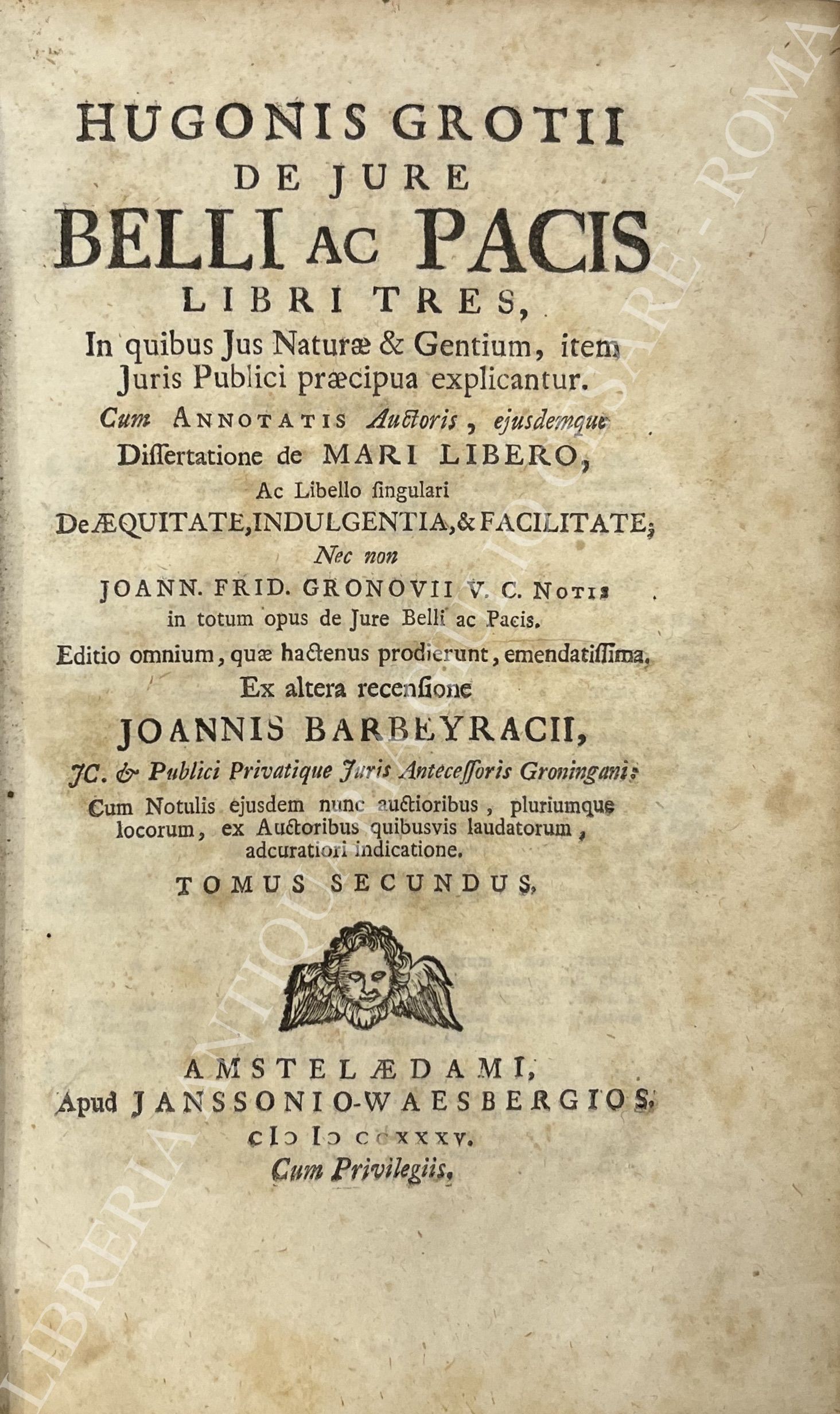 Hugonis Grotii De jure belli ac pacis