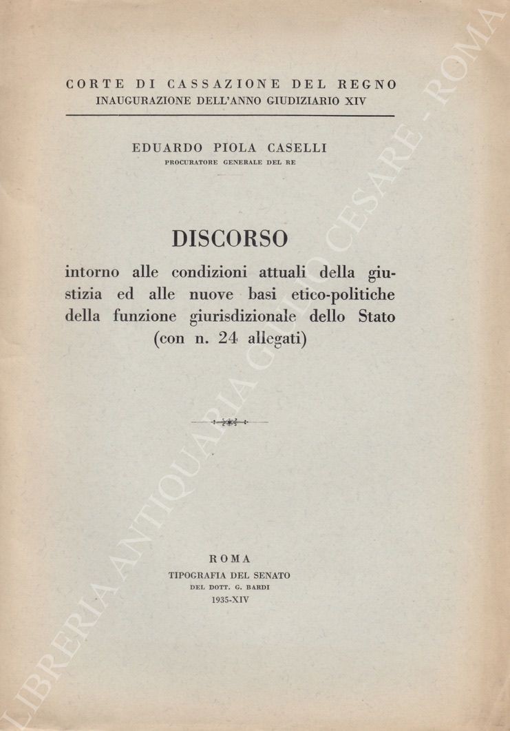 Discorso intorno alle condizioni attuali della giustizia 