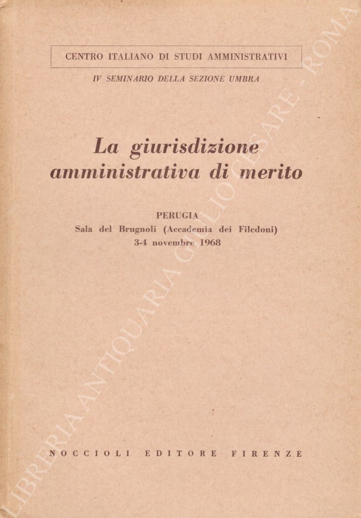 La giurisdizione amministrativa in merito