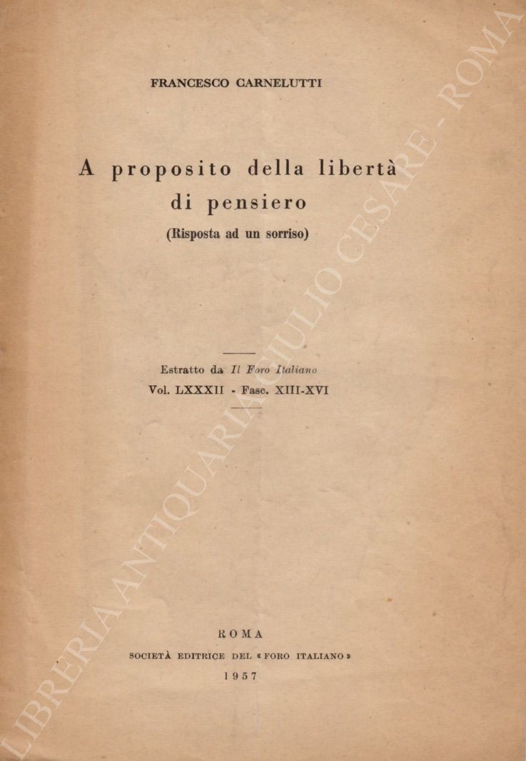 A proposito della libertà di pensiero