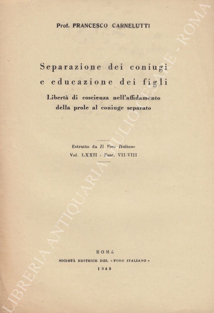 Separazione dei coniugi e educazione dei figli