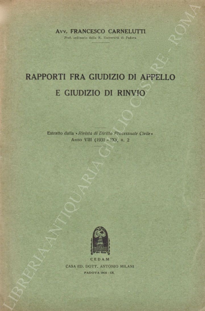 Rapporti fra giudizio di appello e giudizio di rinvio