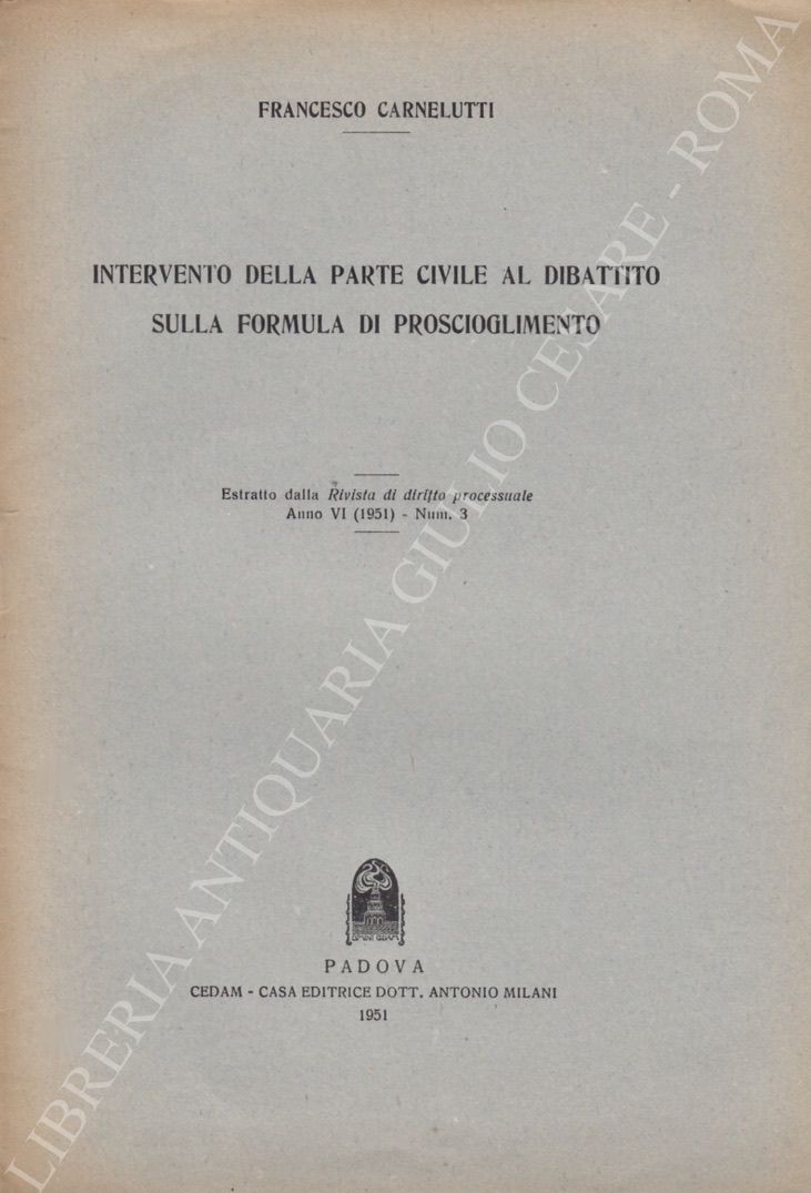 Intervento della parte civile al dibattito