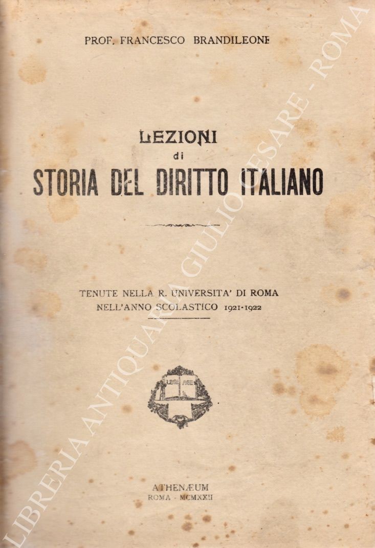 Lezioni di storia del diritto italiano