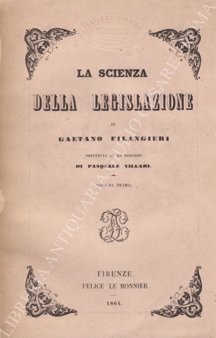 La scienza della legislazione
