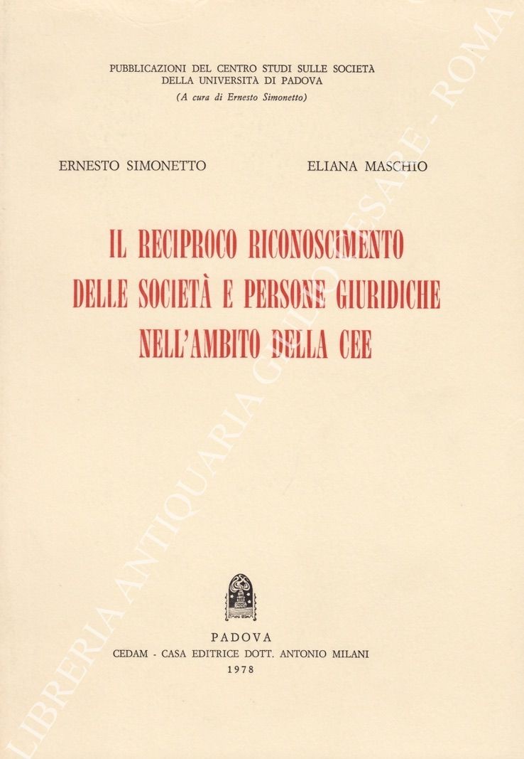 Il reciproco riconoscimento delle società e persone giuridiche