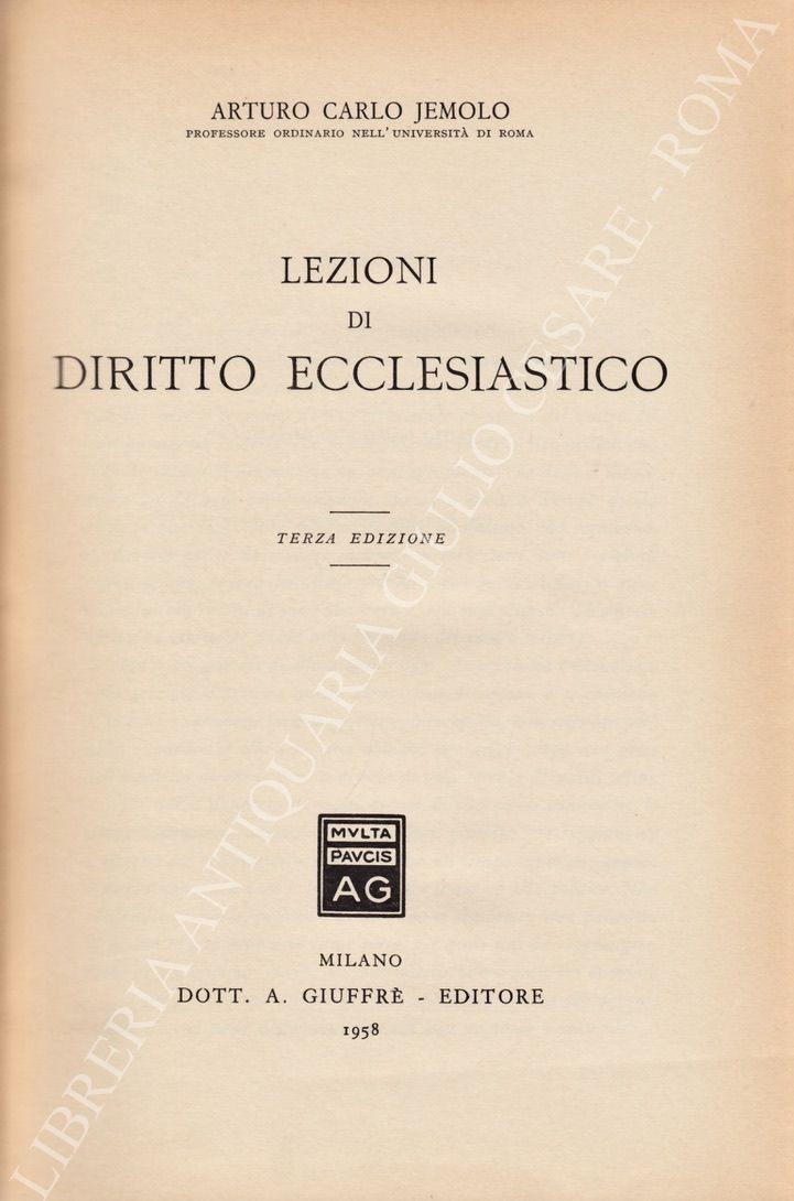 Lezioni di diritto ecclesiastico