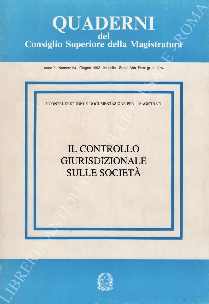 Il controllo giurisdizionale sulle società