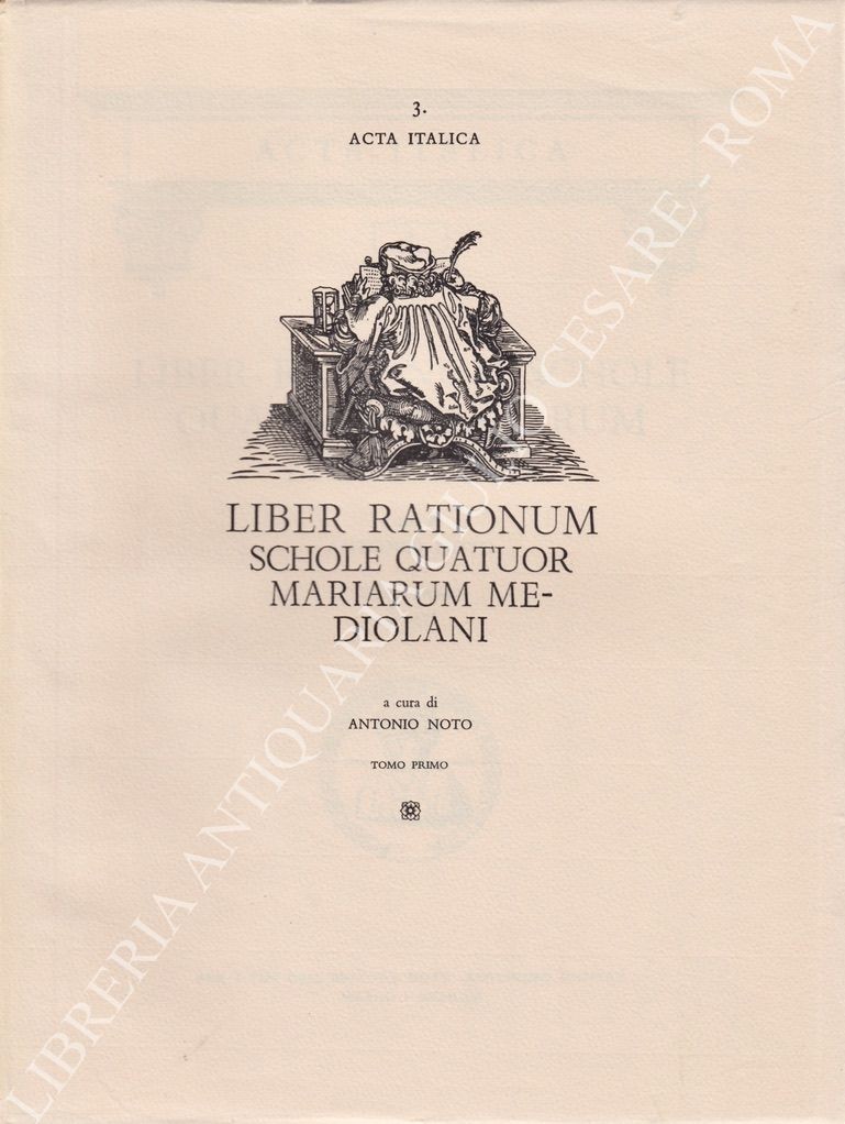 Liber rationum schole quatuor mariarum mediolani