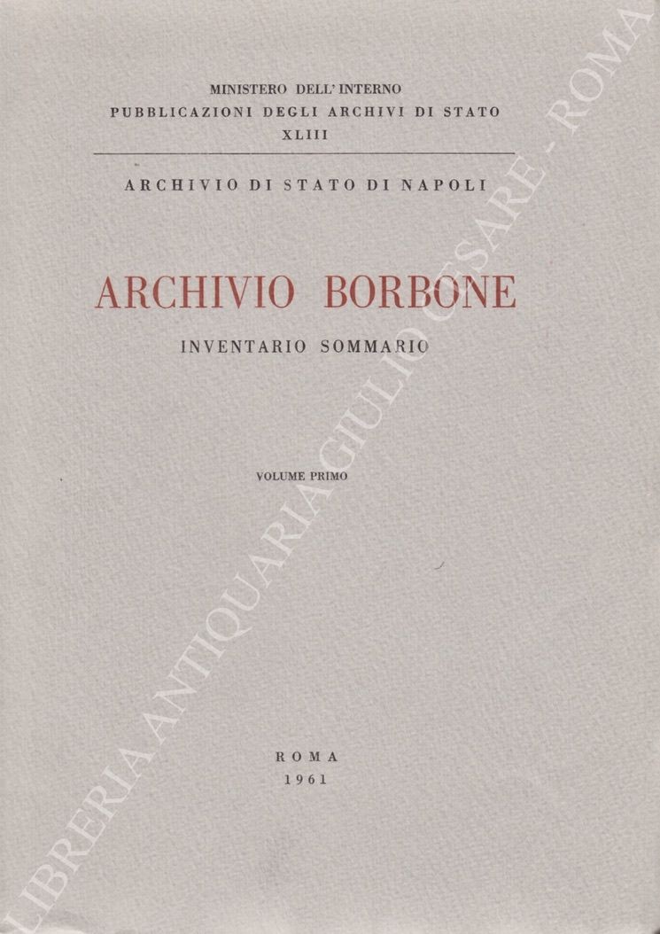 Archivio Borbone. Inventario