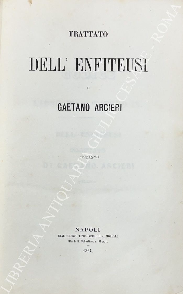 Trattato della enfiteusi 