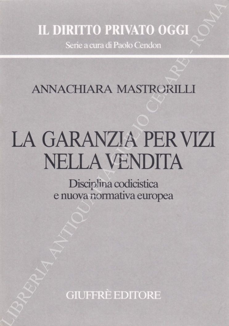 La garanzia per vizi nella vendita