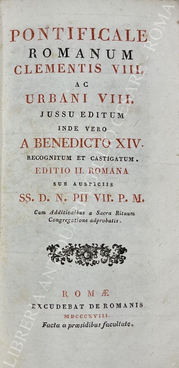 Pontificale romanum Clementis VIII