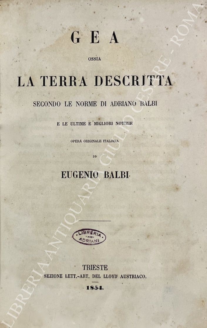 Gea ossia la terra descritta