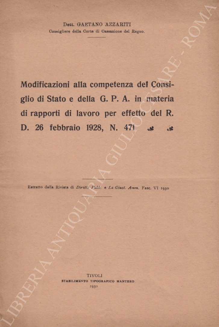 Modificazioni alla competenza del Consiglio di Stato
