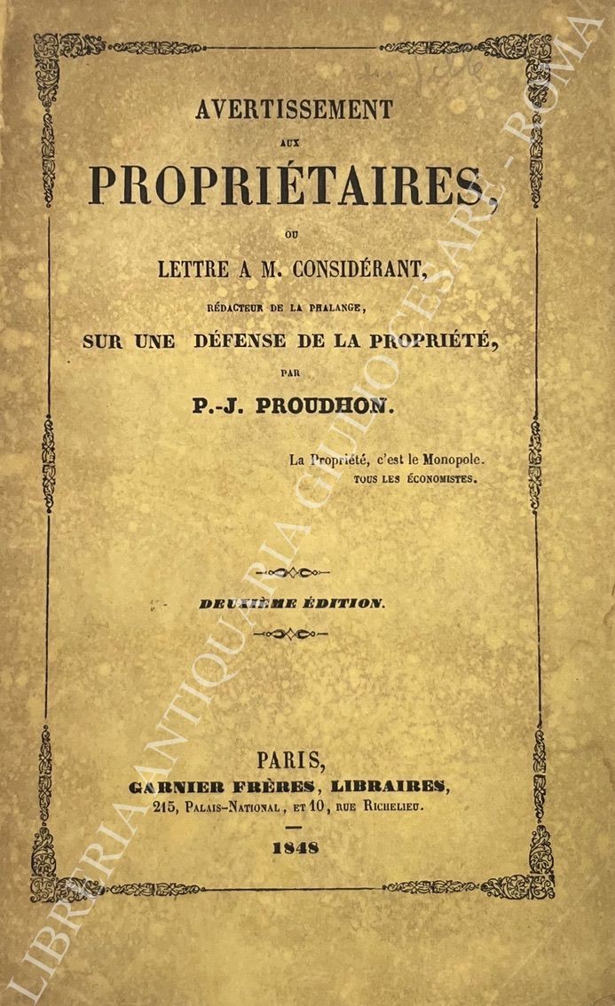 Avertissement aux proprietaires